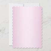 Invitation Baby shower princesse rose et or (Dos)