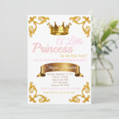 Invitation Baby Shower Princesse Royale (Debout devant)