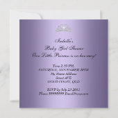 Invitation Baby shower Princesse Tiara Black (Dos)