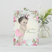 Invitation Baby shower Princesse vintage (Debout devant)