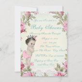 Invitation Baby shower Princesse vintage (Dos)