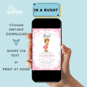 Invitation Baby shower Princesse vintage pour bébé