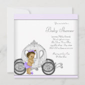 Invitation Baby shower princesse violet lavande (Dos)