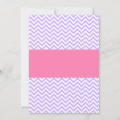 Invitation Baby shower princier Purple Pink Chevron (Dos)