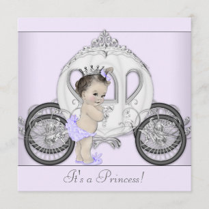 Invitation Baby shower princier violet de Lavande