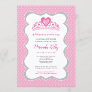 Invitation Baby shower princière, Baby shower fill