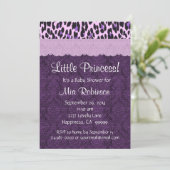 Invitation Baby shower princière Leopard S21K (Debout devant)