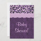 Invitation Baby shower princière Leopard S21K (Dos)