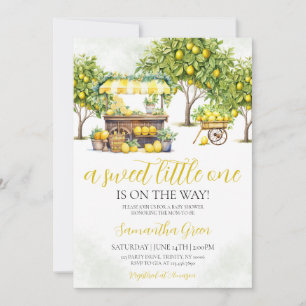 Invitation Baby shower principal au citron de Squeeze