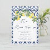 Invitation Baby shower principal au citron méditerranéen (Debout devant)