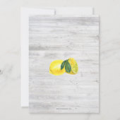 Invitation Baby shower principal de citron de Mamas Squeeze (Dos)