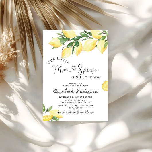 Invitation Baby shower principal de la taille de l'agrumes de