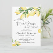 Invitation Baby shower principal de la taille de l'agrumes de (Debout devant)