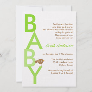 Invitation Baby shower (Prix du meilleur d'aujourd'hui)
