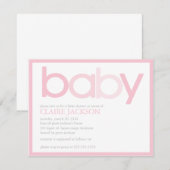 Invitation Baby shower (Prix du meilleur d'aujourd'hui) (Devant / Derrière)