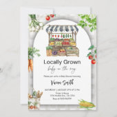 Invitation Baby Shower « Produits locaux » – Charmant thème d (Devant)