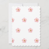 Invitation Baby shower QR Code Pink Floral Baby In Bloom Cute (Dos)