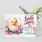 Invitation Baby shower Quack et Quirk (Debout devant)