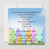 Invitation Baby shower quadruplet (Dos)