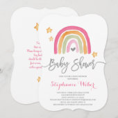 Invitation baby shower Rainbow (Devant / Derrière)
