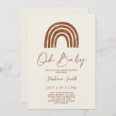 Invitation Baby shower Rainbow Boho (Devant / Derrière)
