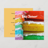 Invitation Baby shower Rainbow Cake (Devant / Derrière)