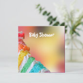 Invitation Baby shower Rainbow Cake (Debout devant)