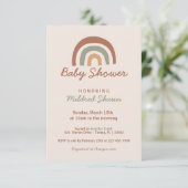 Invitation Baby shower Rainbow Design (Debout devant)