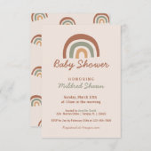 Invitation Baby shower Rainbow Design (Devant / Derrière)