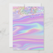 Invitation Baby shower Rainbow Holographic Parties scintillan (Dos)