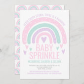 Invitation Baby shower Rainbow moderne (Devant / Derrière)