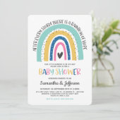 Invitation Baby shower Rainbow moderne et simple Hope (Debout devant)