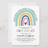Invitation Baby shower Rainbow moderne et simple Hope (Devant)