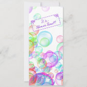 Invitation Baby shower Rainbow Soap Bubbles (Dos)