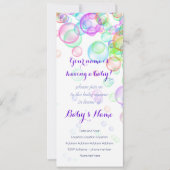 Invitation Baby shower Rainbow Soap Bubbles (Devant)