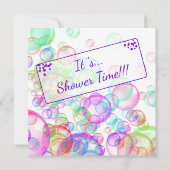 Invitation Baby shower Rainbow Soap Bubbles (Dos)