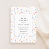 Invitation Baby shower Rainbow Sprinkles