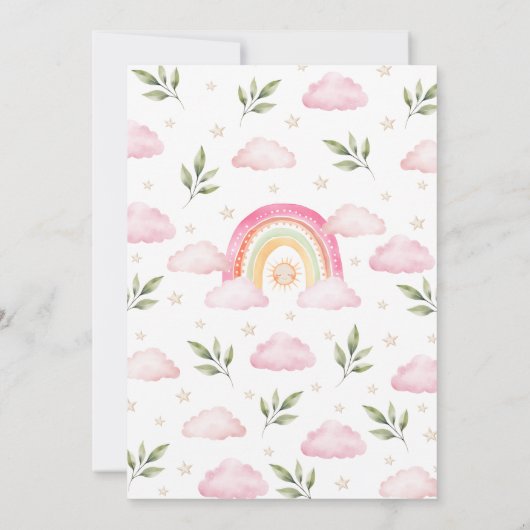Invitation Baby shower Rainbow Sunshine (Dos)