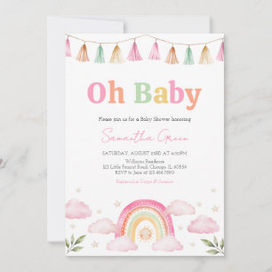Invitation Baby shower Rainbow Sunshine