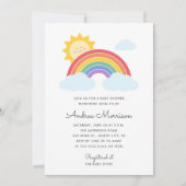 Invitation Baby shower Rainbow Sunshine (Devant)