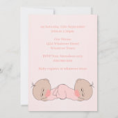 Invitation Baby shower Rainbow Twin Baby Girls (Dos)