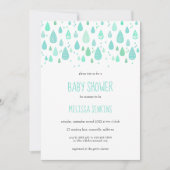 Invitation Baby shower Raindrops mignon / Saupoudrer (Devant)