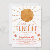 Invitation Baby Shower Rayon de Soleil (Devant)