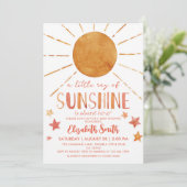 Invitation Baby Shower Rayon de Soleil (Debout devant)