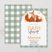 Invitation Baby shower Red Fox (Devant / Derrière)