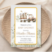 Invitation Baby shower Red Tractor