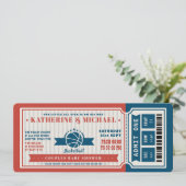 Invitation Baby shower Red Vintage Basketball Couples (Debout devant)