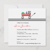 Invitation Baby shower Red Wagon (Devant)