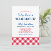 Invitation Baby shower Red White and Blue (Debout devant)