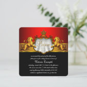Invitation Baby shower Regal Red Prince (Debout devant)